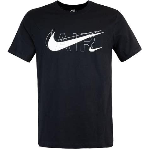 nike t shirt schriftzug am hals schwarz|Herren Schwarz Oberteile & T.